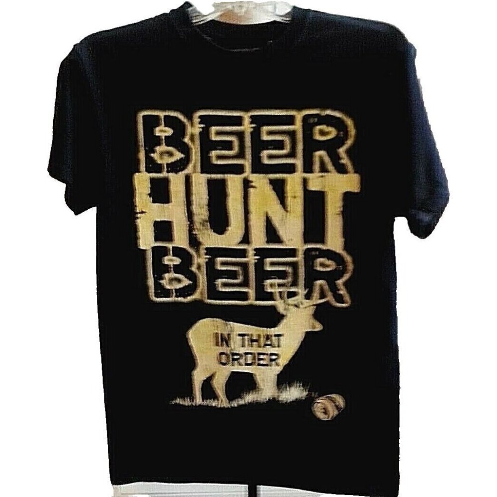 Classic Teaze Men T Shirt Size Small Hunting Graphic Black - Picture 1 of 4